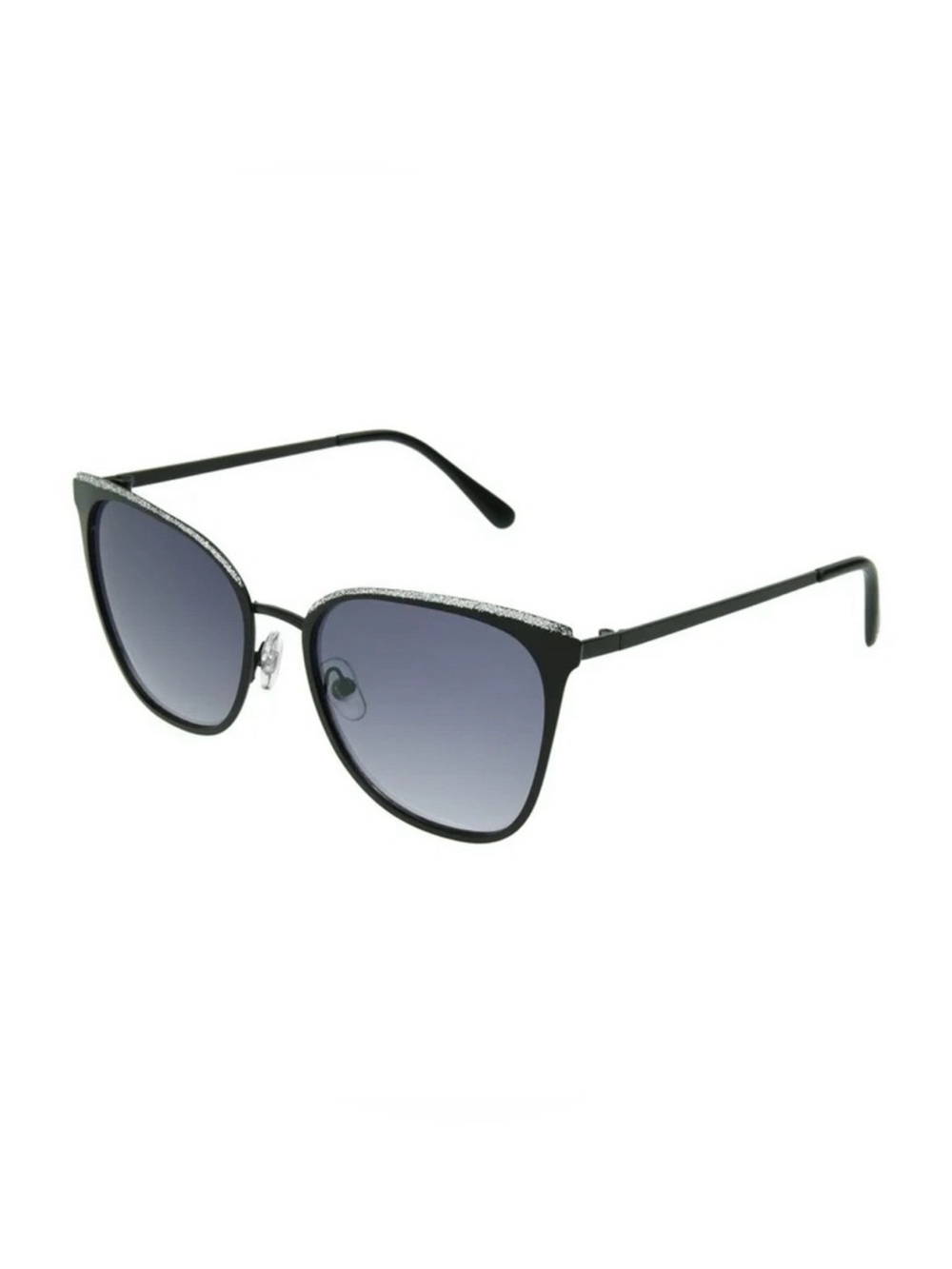 Black Metal Cat-Eye Sunglasses